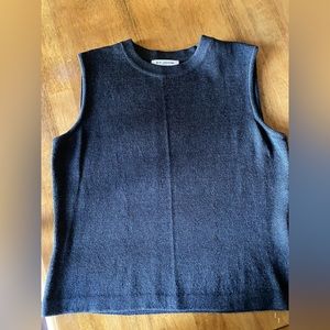 St . John tank/shell.  Charcoal gray. Size M. Excellent condition.